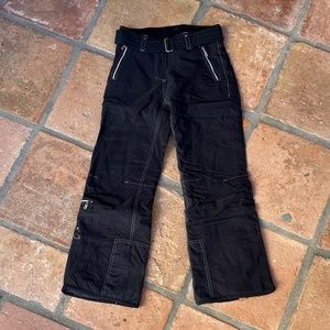 BOGNER KIDS Girls Black Embroidered Ski Pants Size L 140 - 146cm (10 yrs)